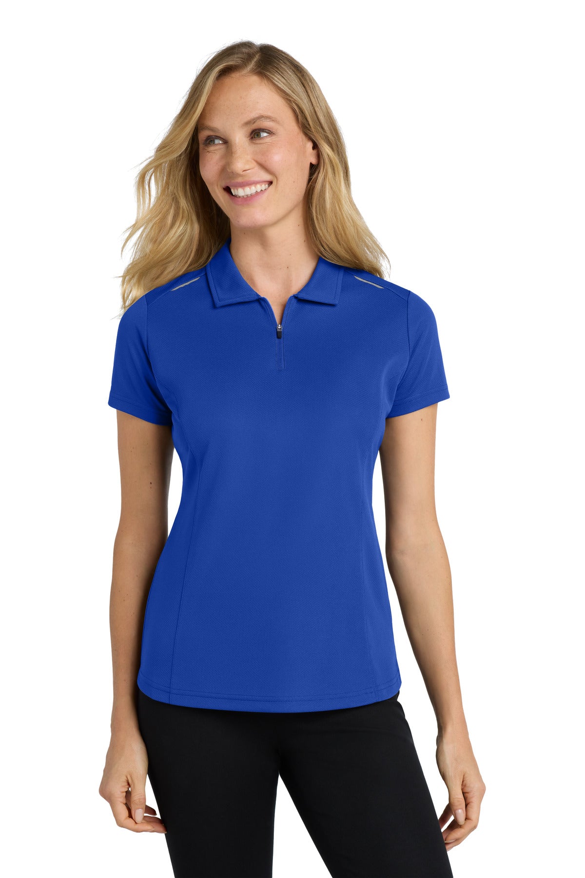 Port Authority ® Women's Pinpoint Mesh Zip Polo. L580