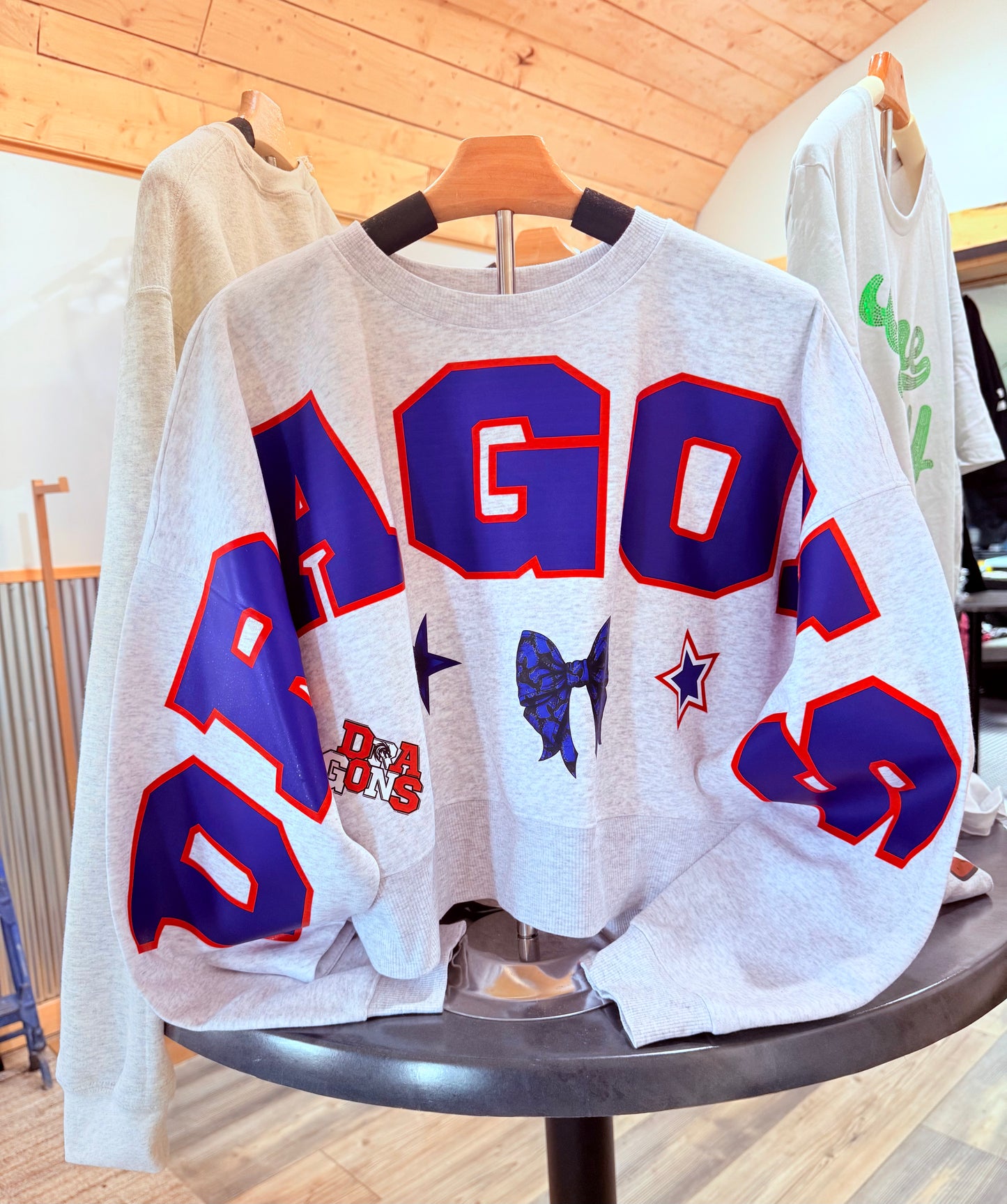 Crewneck with Custom Print Big Arm Print