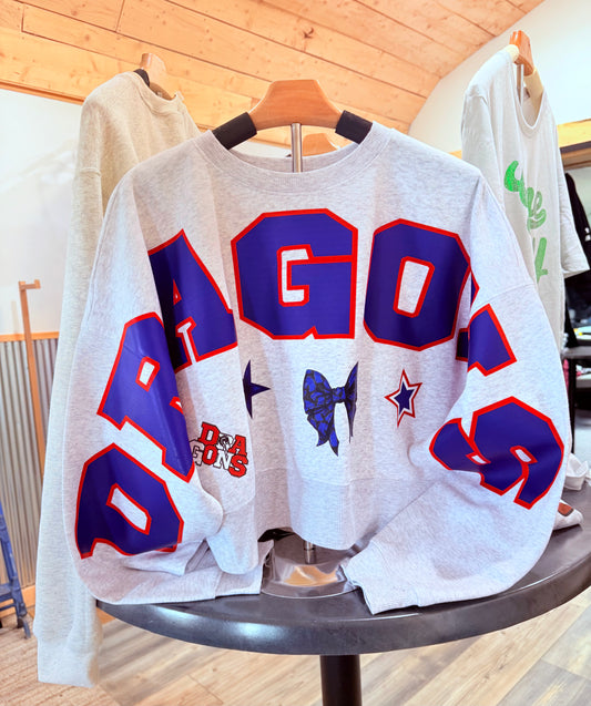 Crewneck with Custom Print Big Arm Print